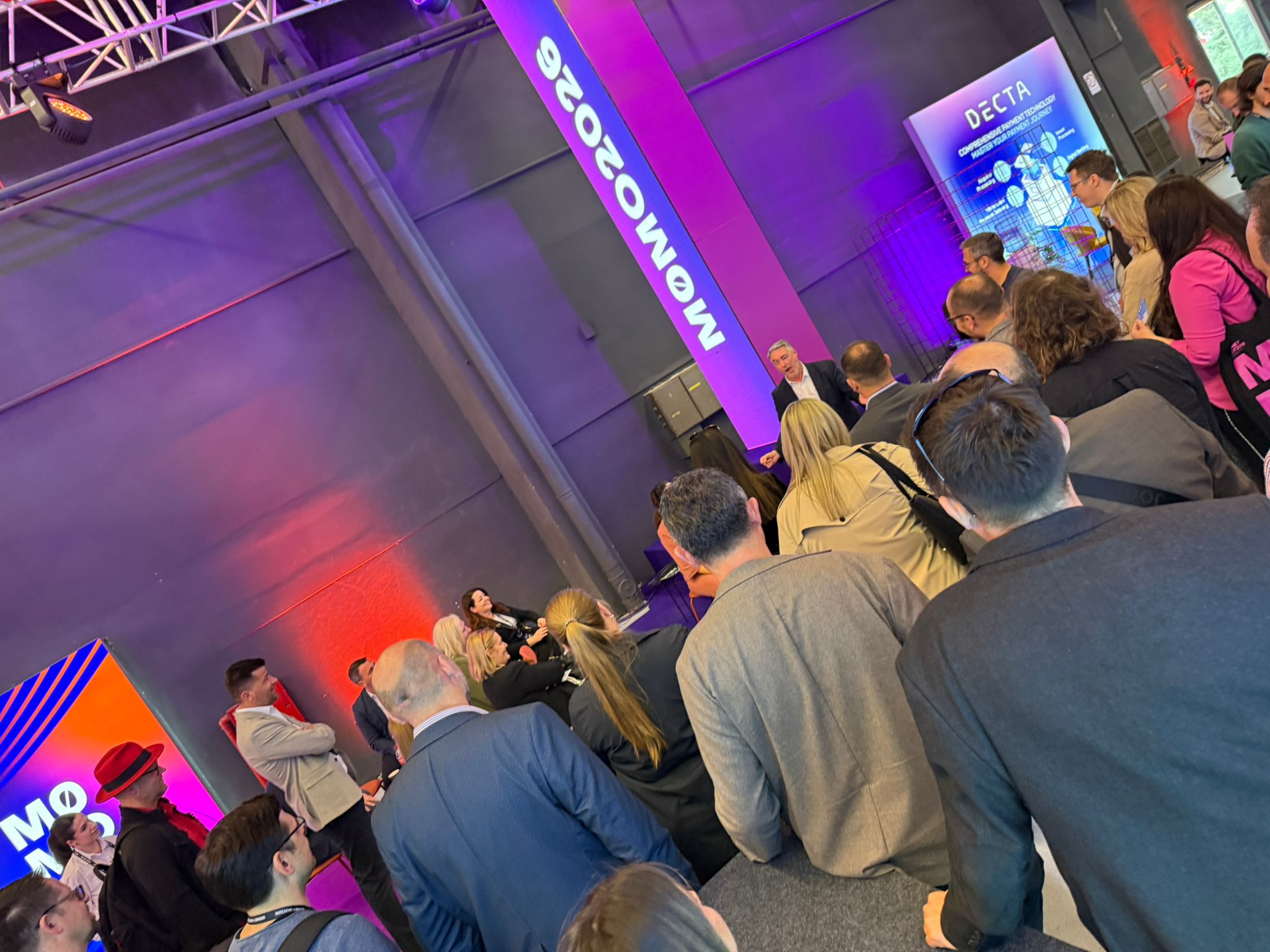 Audience watching Guy Pardillos perform during a live trade show exhibition performance